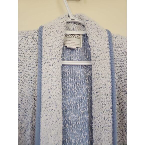 Vintage Sideffects Womens Cardigan Sweater Boucle Nuuby Open Front Blue Size S - Picture 2 of 7